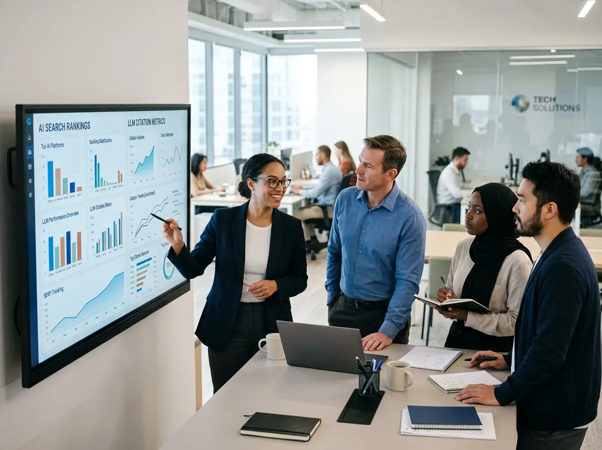 ReachLLM team strategy session for AI search visibility